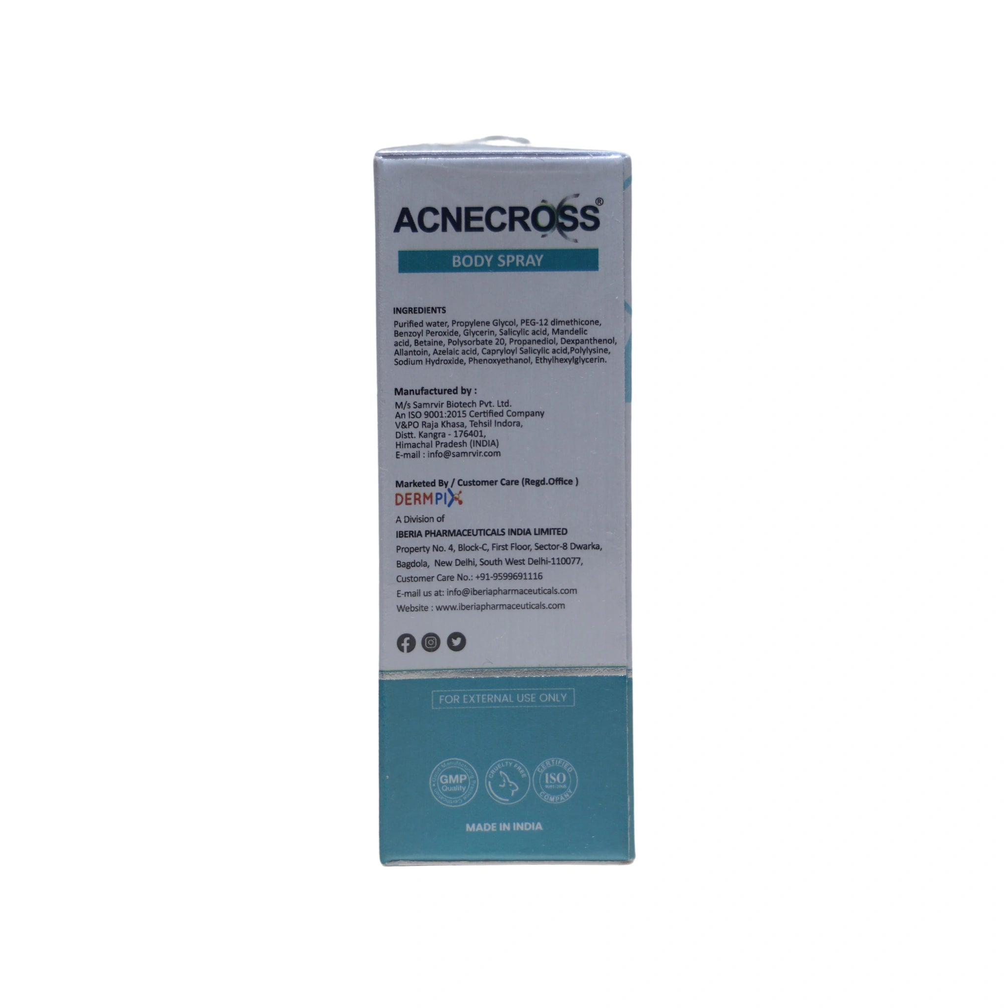 Acnecross Acne Control Body Spray – Targeted Body Acne Treatment