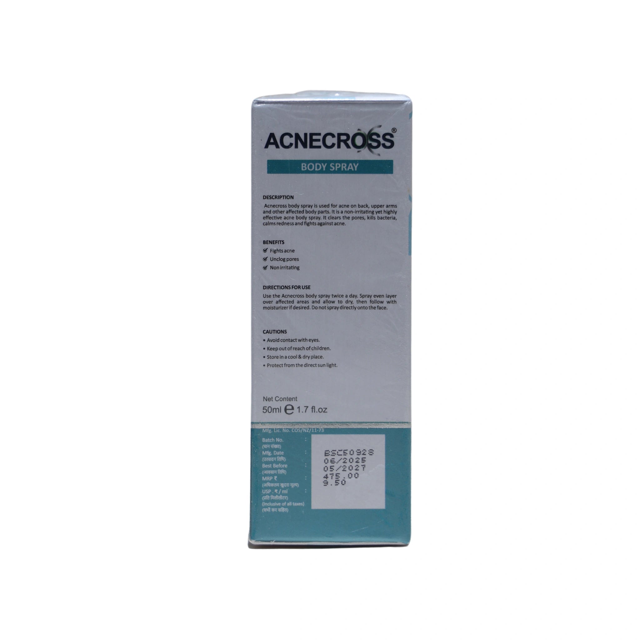 Acnecross Acne Control Body Spray – Targeted Body Acne Treatment