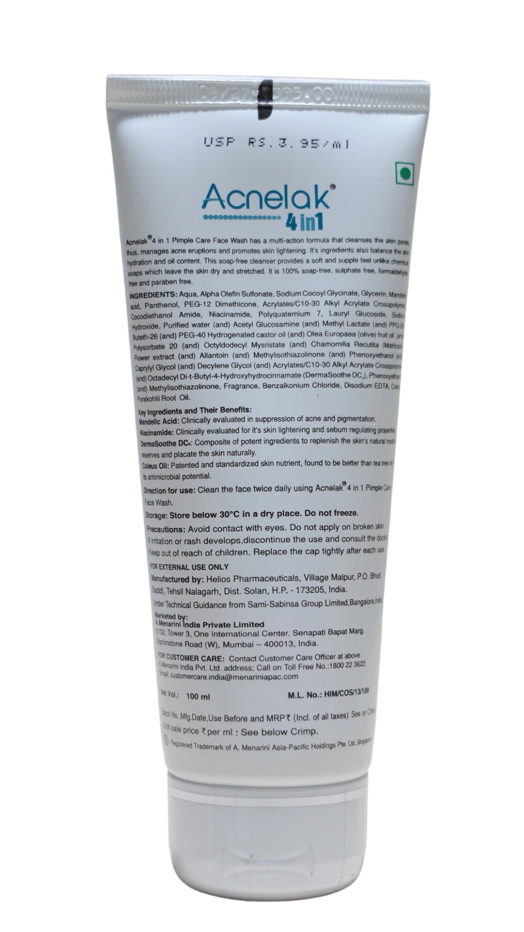 Acnelak 4 in 1 Pimple Care Face Wash – Clear, Calm & Bright Skin