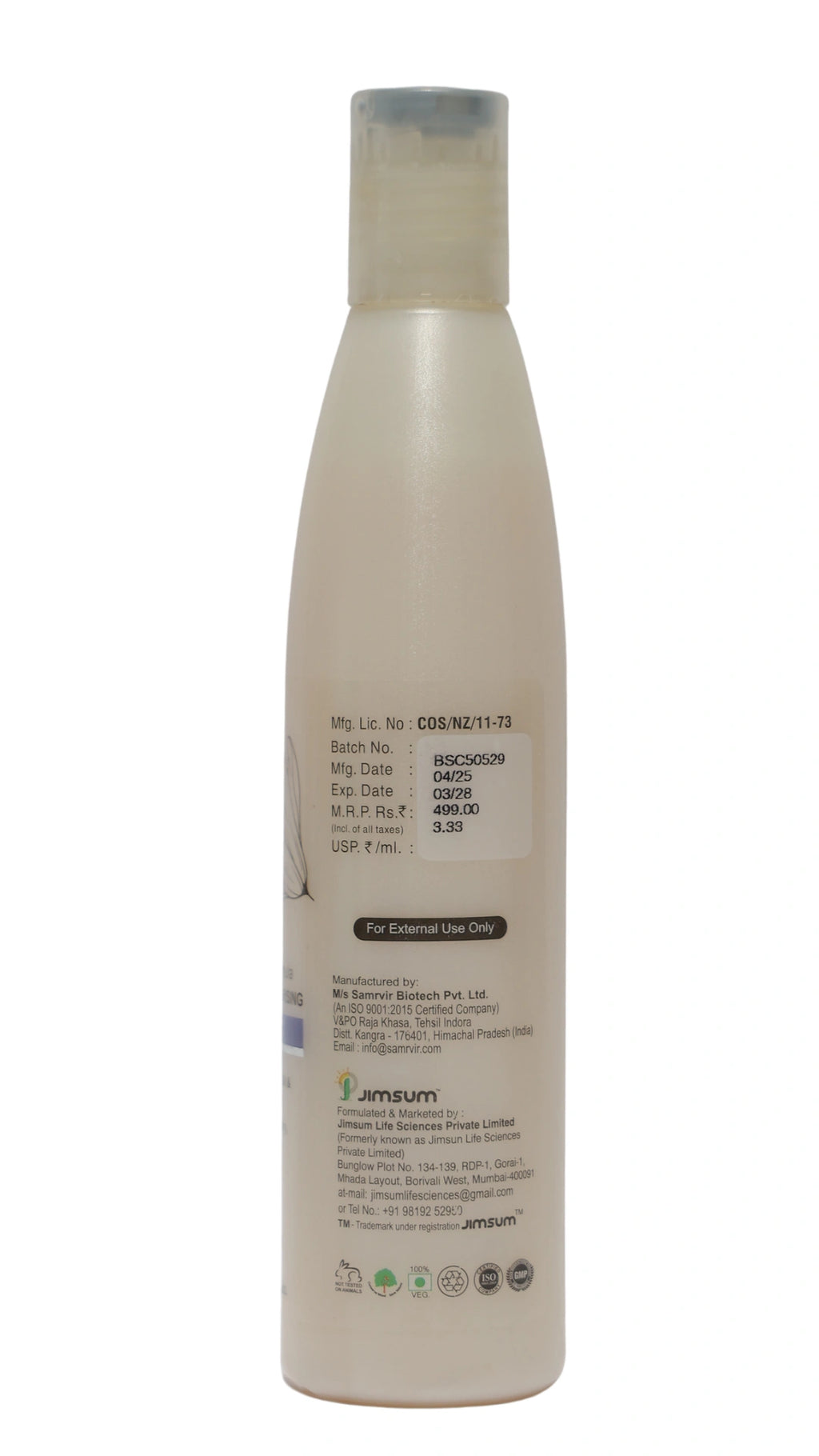 Jimsum Ervana Hair Repair Formula Shampoo – Heavy Moisturising & Hair Repair