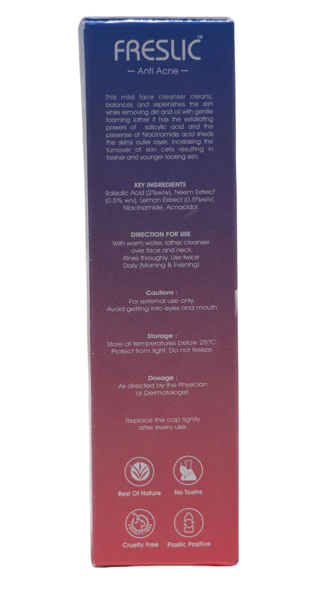 Freslic Anti Acne Foaming Face Wash – Oil Control & Acne Care Cleanser