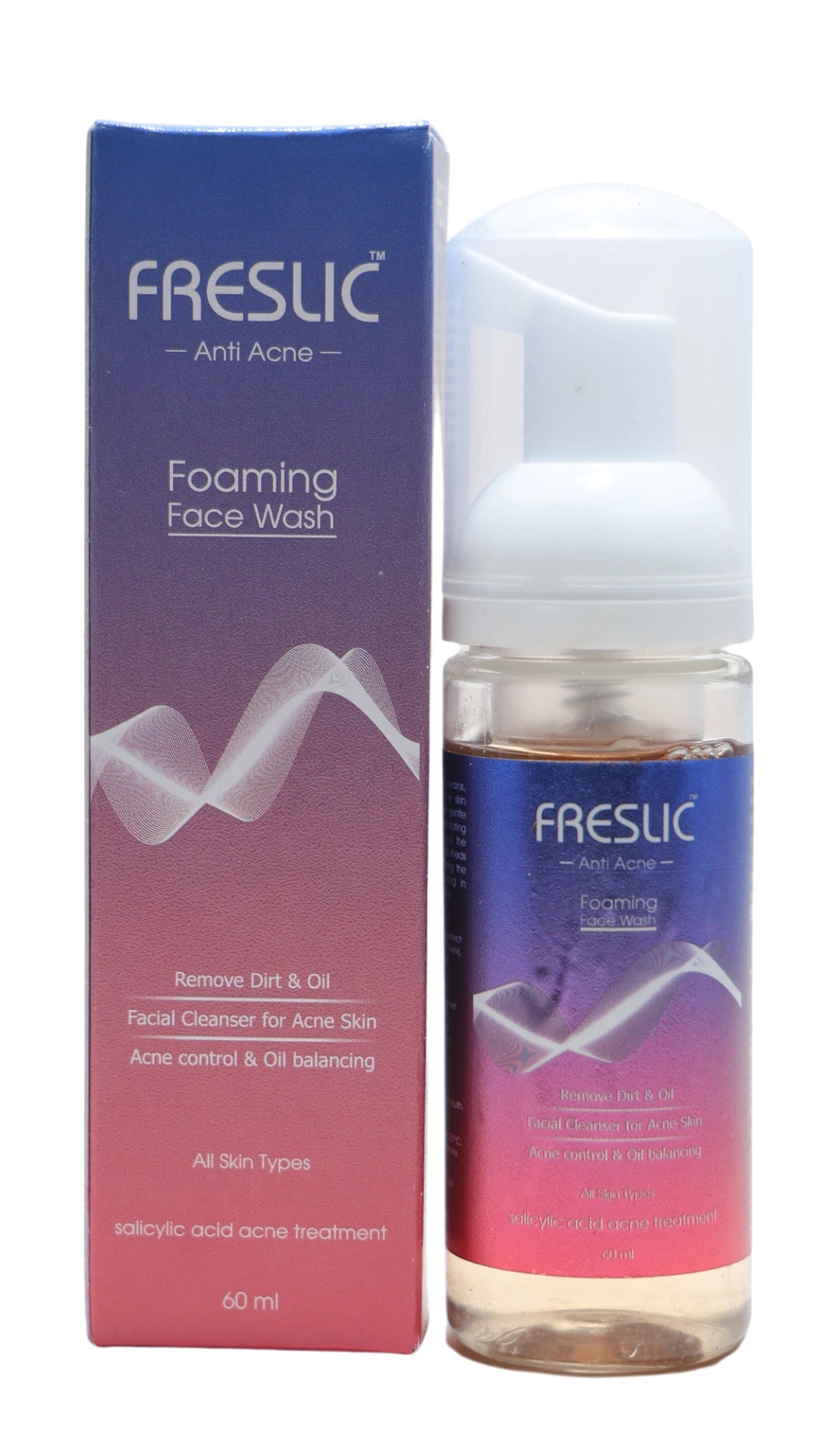 Freslic Anti Acne Foaming Face Wash – Oil Control & Acne Care Cleanser