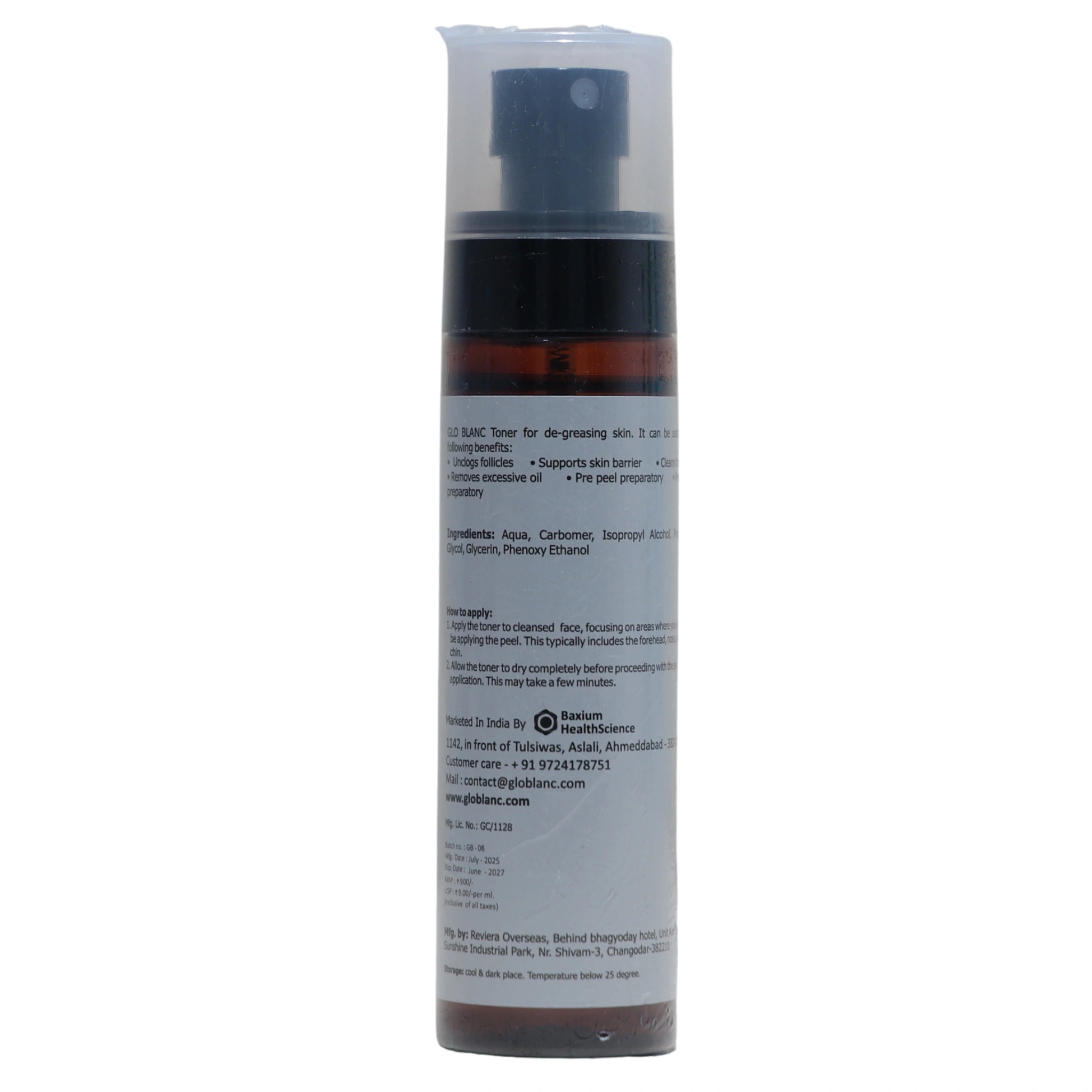 GLO BLANC Pre Peel De-Greasing Toner