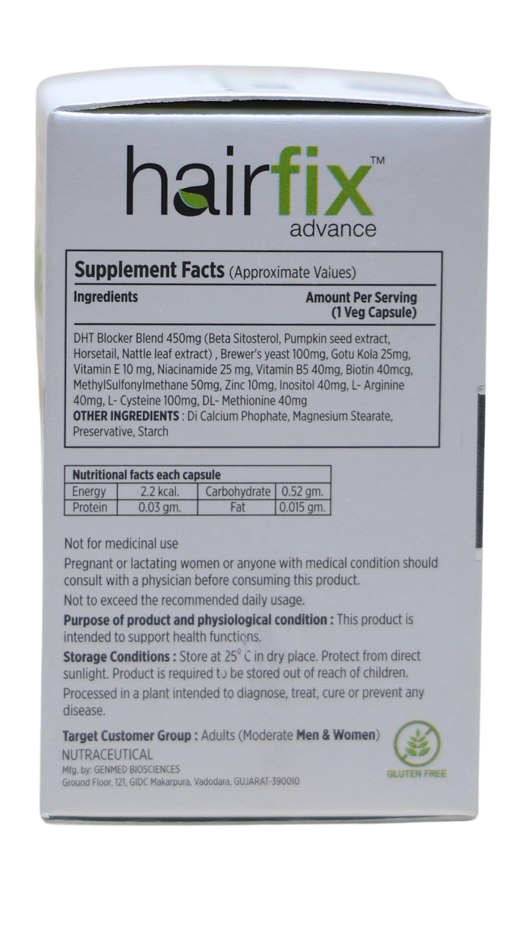 Hairfix Advance Capsules – Hair Growth and Hair Fall Control Supplement (30 Capsules)