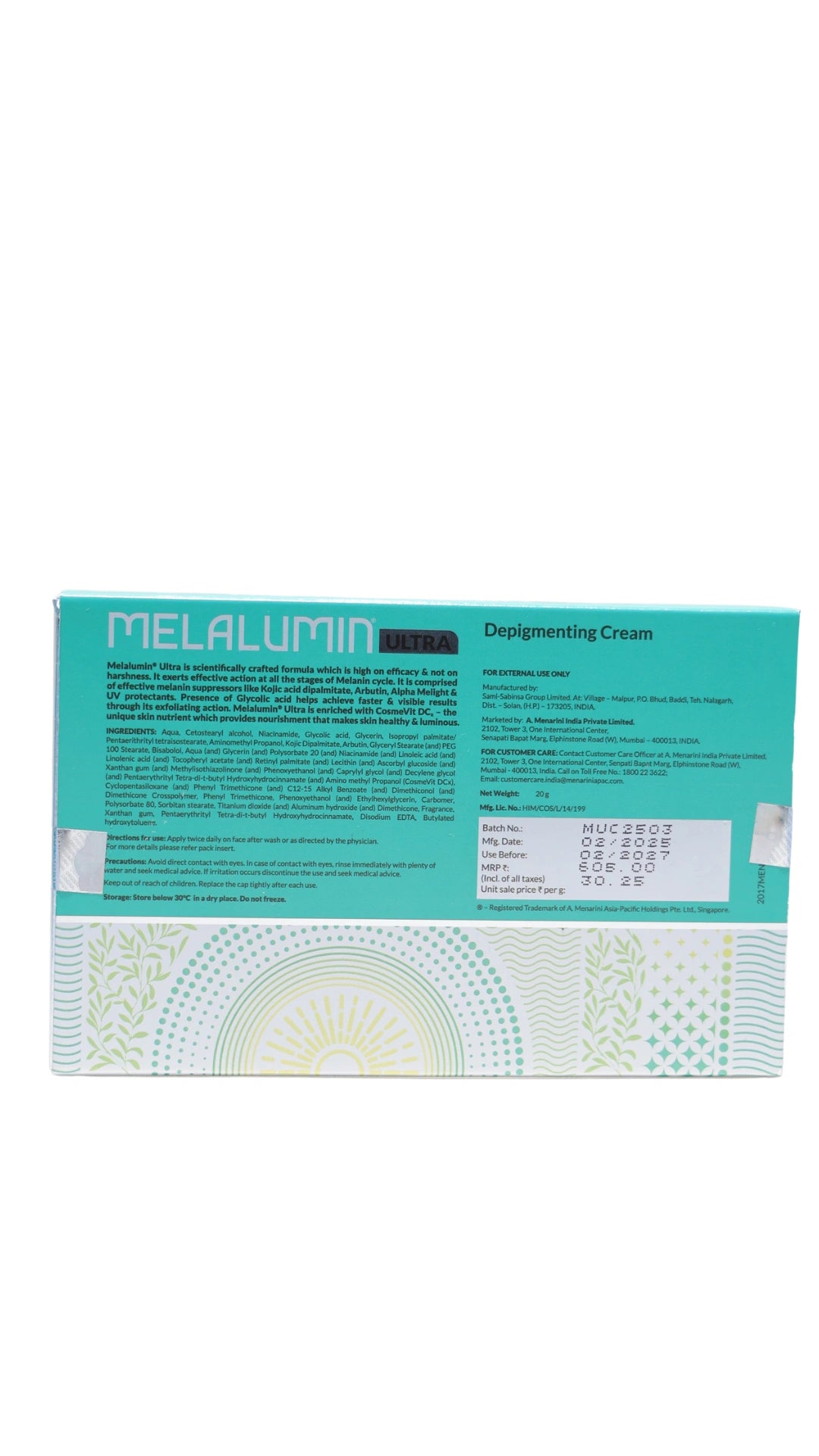 Melalumin Ultra Depigmenting Cream – Advanced Pigmentation Reduction Formula