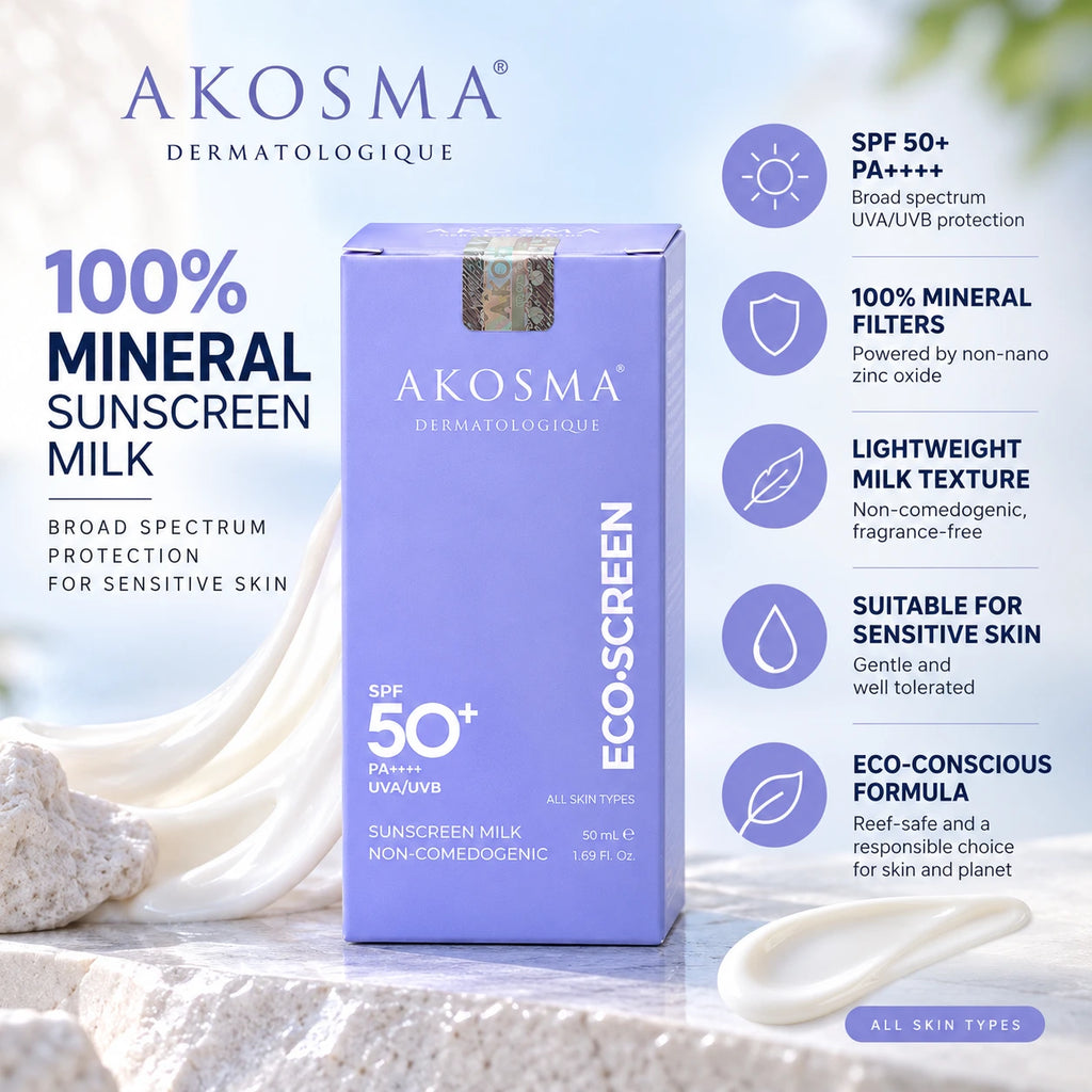 Akosma ECO-SCREEN 100% Mineral Sunscreen Milk 50ml