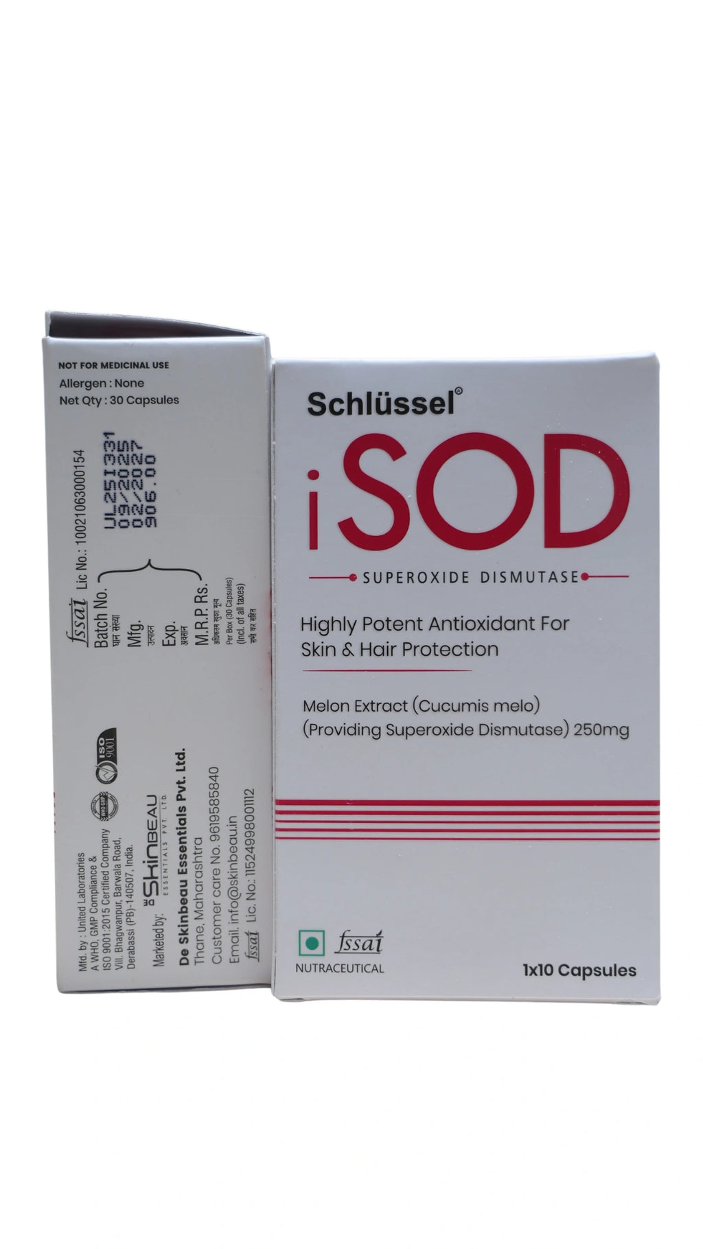 iSOD Superoxide Dismutase Capsules – Antioxidant Support for Skin and Hair